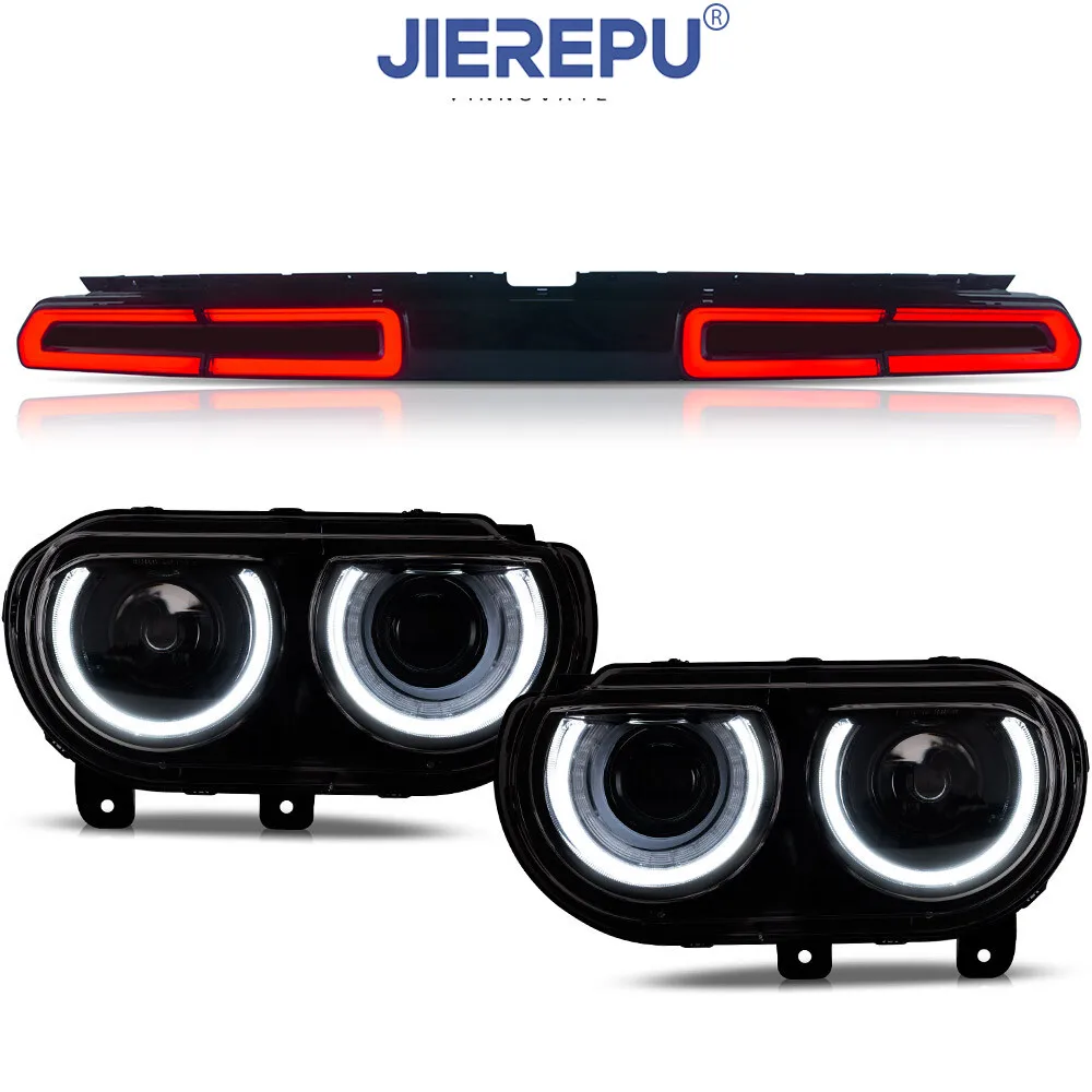 1 пара светодиодных фар с указателями поворота + дымчатые задние фонари для Dodge Challenger 2008-2014 гг.
1 пара светодиодных фар с указателями поворота + дымчатые задние фонари для Dodge Challenger 2008-2014 гг.