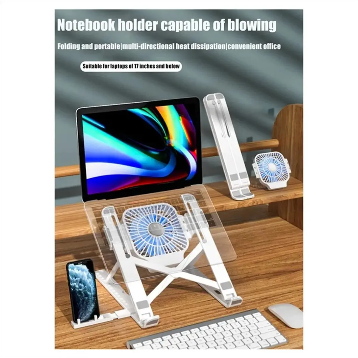 HGHO Cooling Pad Foldable Laptop Stand Holder with Cooler Fan Tablet Mount Bracket Notebook Cooling Stand with Phone Holder B
HGHO Cooling Pad Foldable Laptop Stand Holder with Cooler Fan Tablet Mount Bracket Notebook Cooling Stand with Phone Holder B