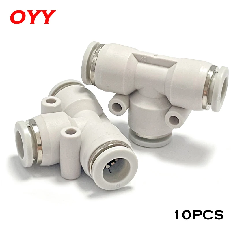 10 PCS Pneumatic PU Trachea Connector T-type White Three-way Quick Plug PE4-6-8-10-12 Fittings
10 PCS Pneumatic PU Trachea Connector T-type White Three-way Quick Plug PE4-6-8-10-12 Fittings