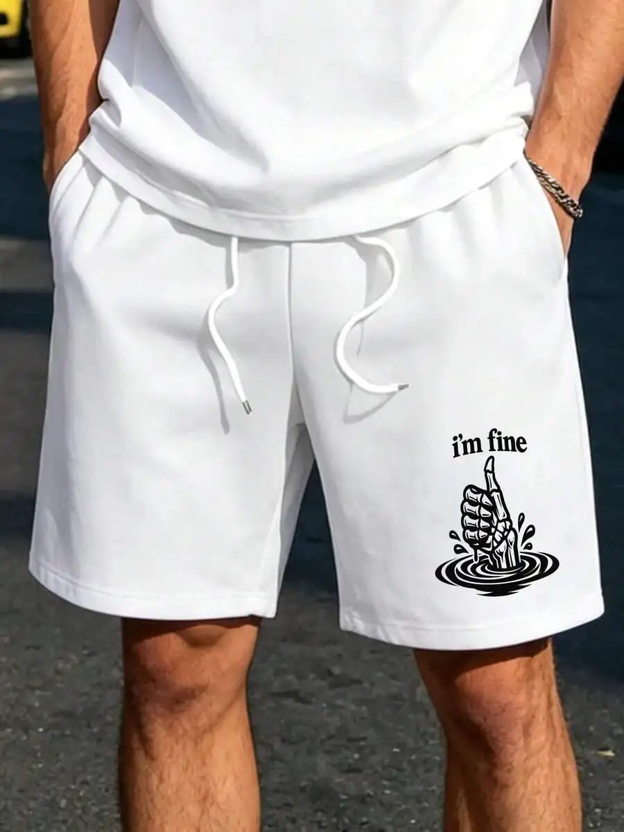 Mens Casual Drawstring Shorts With Im Fine Hand In Water Graphic Print Summer Streetwear Sweatshorts
Mens Casual Drawstring Shorts With Im Fine Hand In Water Graphic Print Summer Streetwear Sweatshorts