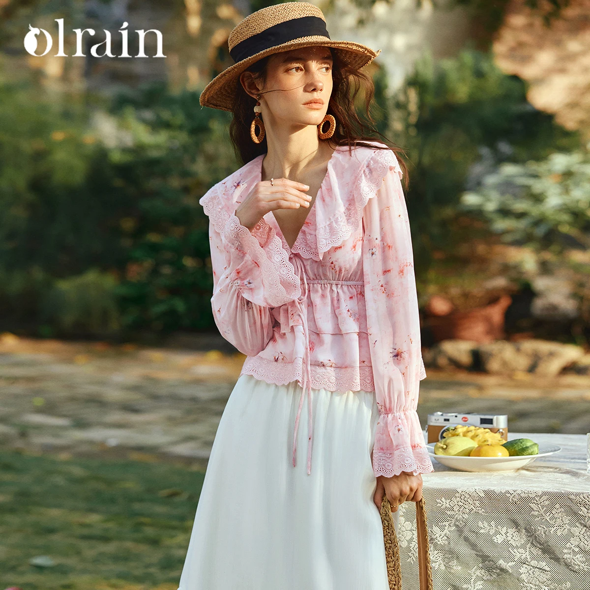 OLrain Women's Chiffon Shirt Pink Floral Printed Ruffle Edge Loose Long Sleeve Blouse 2026 Summer New French Top O58XX005165
OLrain Women's Chiffon Shirt Pink Floral Printed Ruffle Edge Loose Long Sleeve Blouse 2026 Summer New French Top O58XX005165