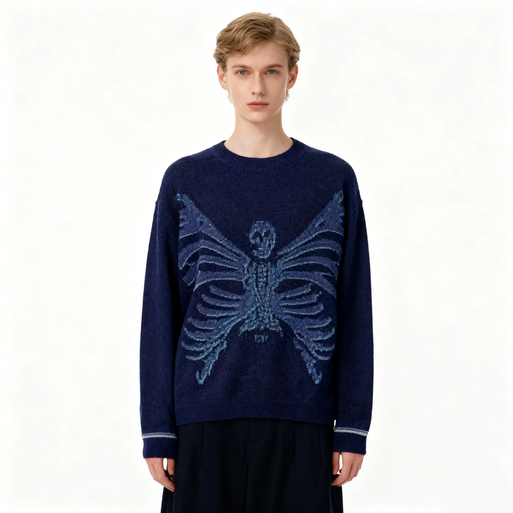 Ретро Y2K готический темный вязаный уличный свитер в стиле хип-хоп свободного покроя свитер унисекс для мужчин и женщин
Ретро Y2K готический темный вязаный уличный свитер в стиле хип-хоп свободного покроя свитер унисекс для мужчин и женщин