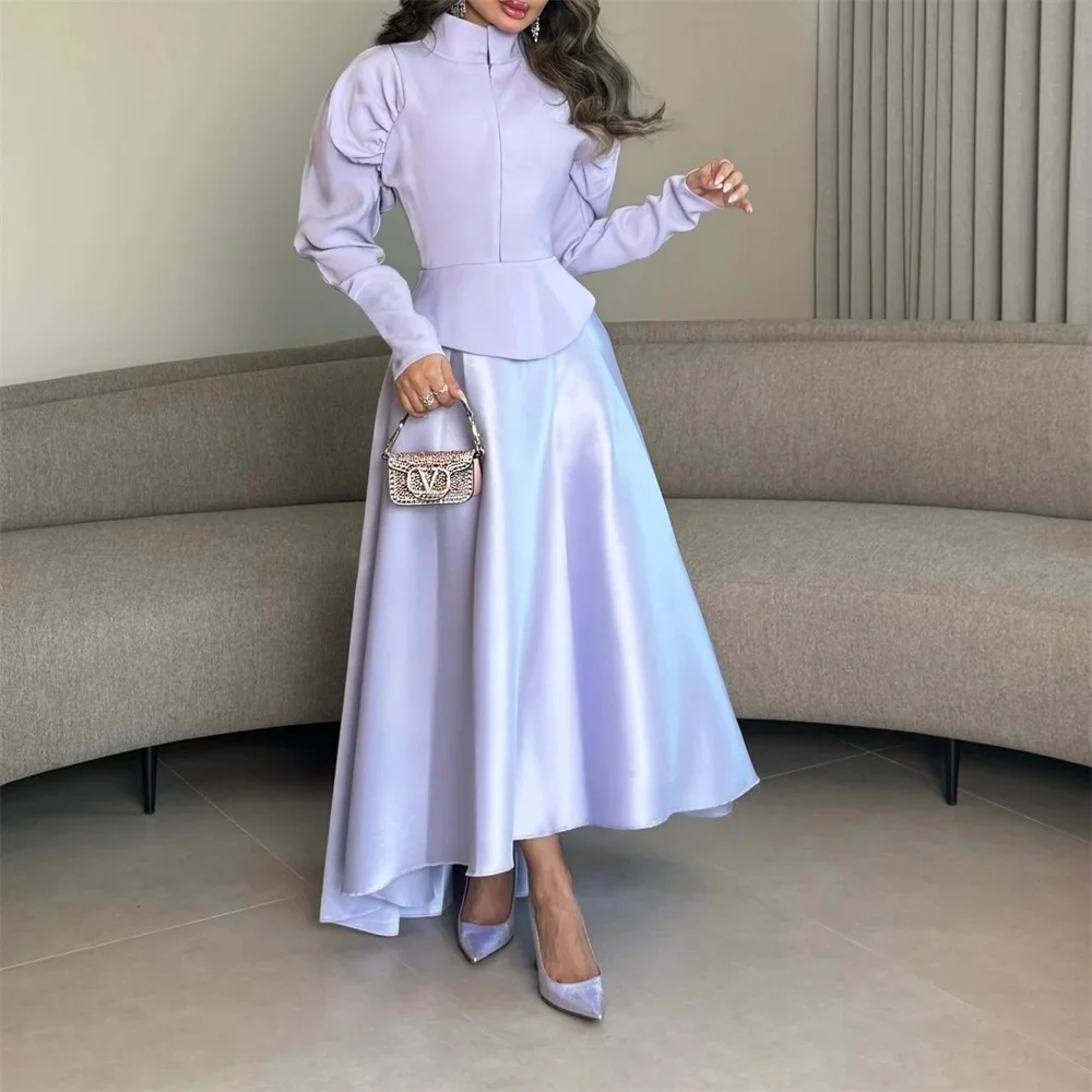 Lilac Formal Long Sleeves Bespoke Occasion Gown Evening Dresses Pastrol Unisex Jersey Retro Dubai Saudi Arabic Prom Customized
Lilac Formal Long Sleeves Bespoke Occasion Gown Evening Dresses Pastrol Unisex Jersey Retro Dubai Saudi Arabic Prom Customized