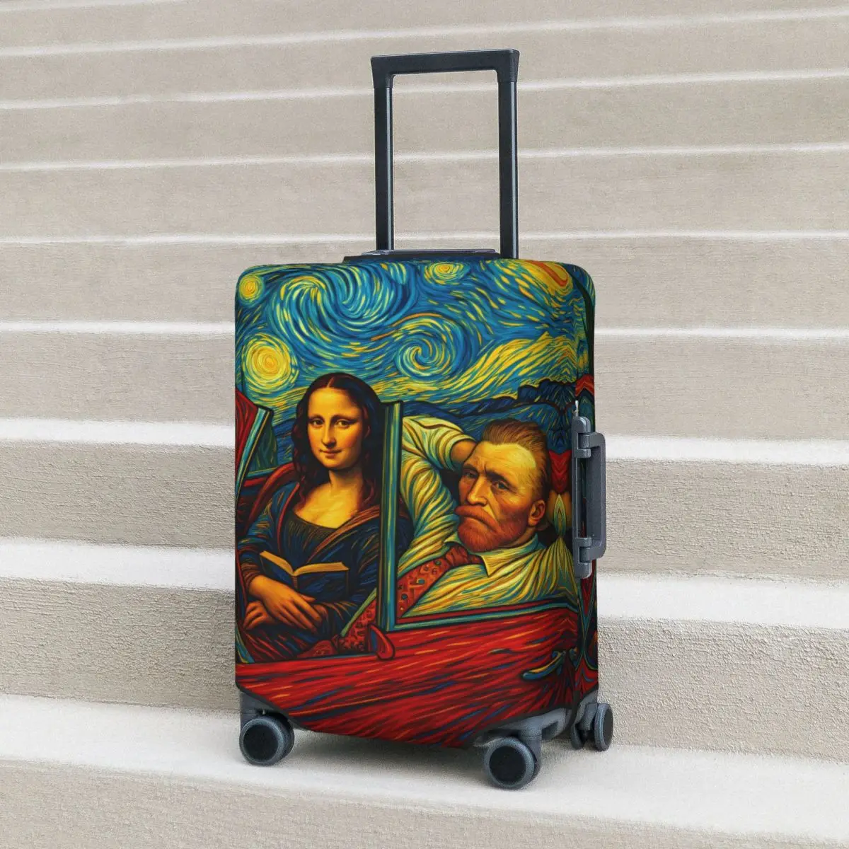 Чехол для чемодана «Мона Лиза и Звездная ночь Ван Гога»: практичный защитный чехол для деловых поездок и отпуска
Чехол для чемодана «Мона Лиза и Звездная ночь Ван Гога»: практичный защитный чехол для деловых поездок и отпуска
