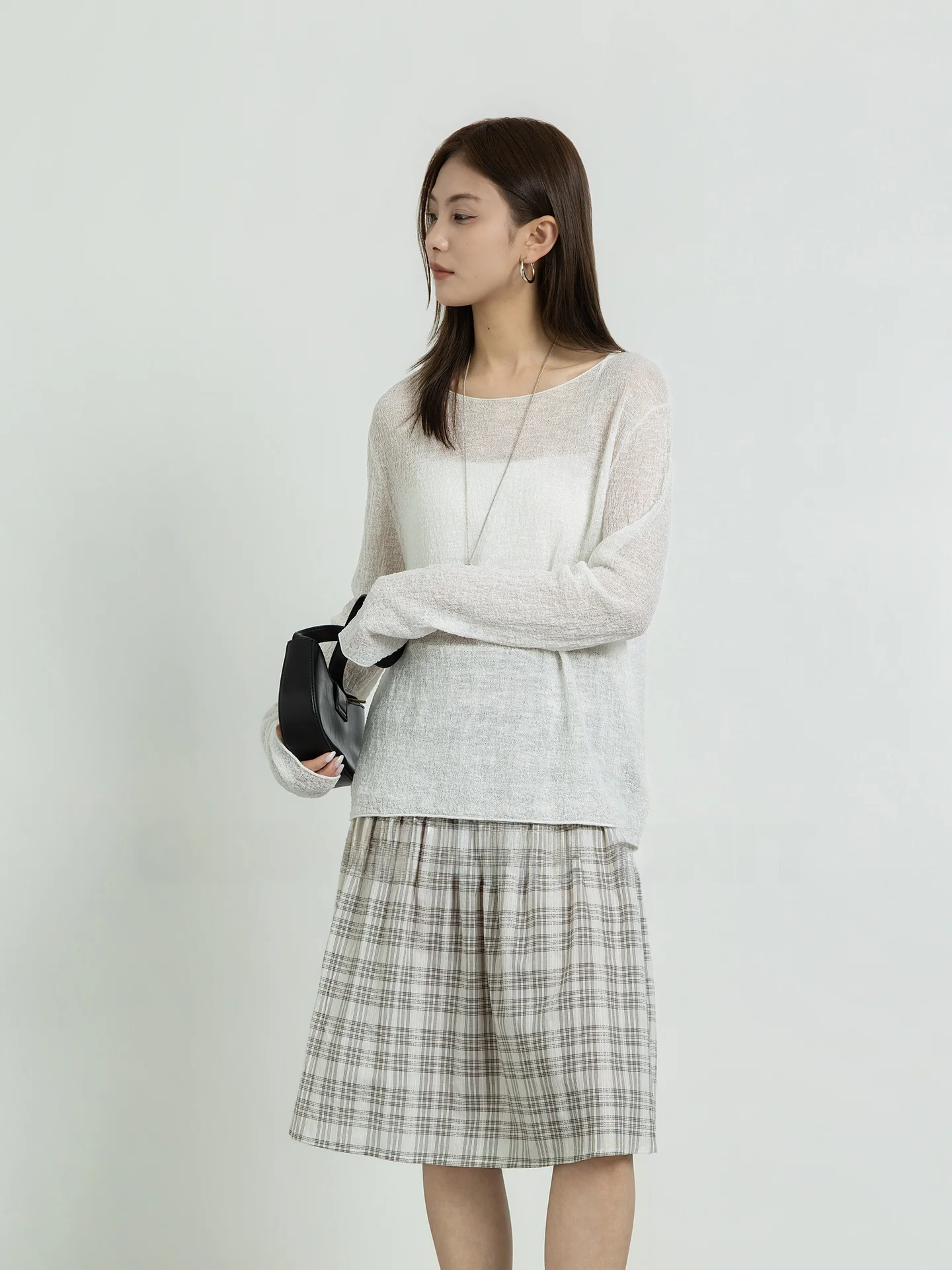 Geometric Single Summer Thin Sun Protection Long Sleeve Women's 2026 New Lenzing Knitted Shirt Semi-Transparent T-shirt Women
Geometric Single Summer Thin Sun Protection Long Sleeve Women's 2026 New Lenzing Knitted Shirt Semi-Transparent T-shirt Women