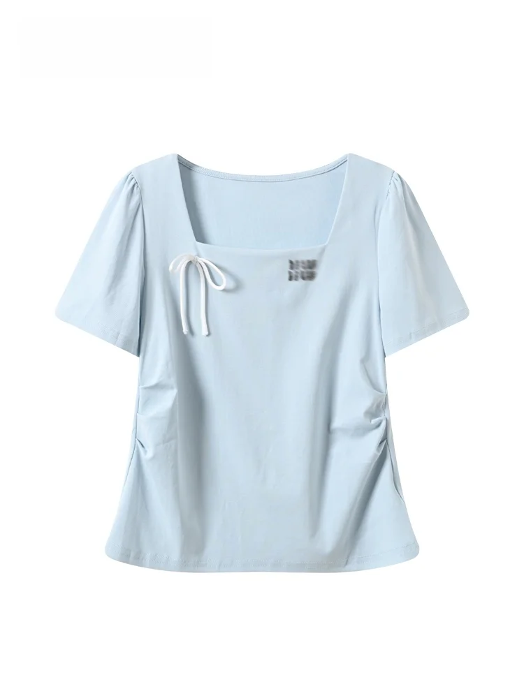 Summer New plus Size Women's T-shirt Short Sleeve Square Collar Meat Concealing Slimming Top for Plump Sister Quality Reduction
Summer New plus Size Women's T-shirt Short Sleeve Square Collar Meat Concealing Slimming Top for Plump Sister Quality Reduction