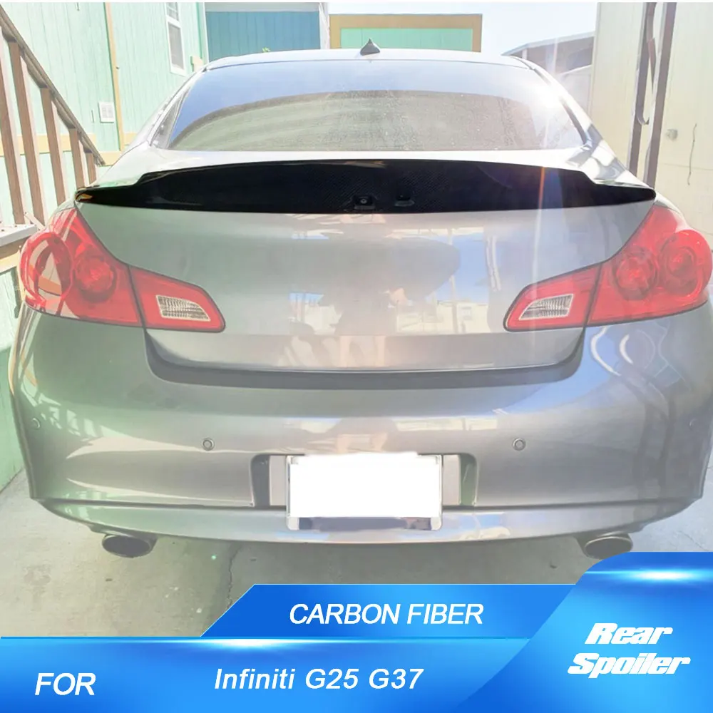 Rear Spoiler For Infiniti G37 4 Door Sedan 2009-2013 for G25 2011 2012 Rear Lip Spoiler Wing Carbon Fiber Spoiler FRP Unpainted
Rear Spoiler For Infiniti G37 4 Door Sedan 2009-2013 for G25 2011 2012 Rear Lip Spoiler Wing Carbon Fiber Spoiler FRP Unpainted