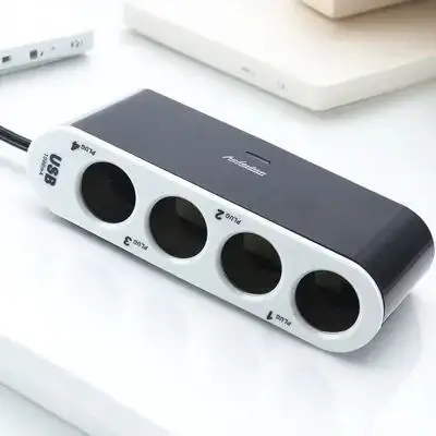 Car Cigarette Lighter Socket Splitter Adapter with USB Port Black Durable Plastic LED Control Suitable for Phone GPS Pda 
Car Cigarette Lighter Socket Splitter Adapter with USB Port Black Durable Plastic LED Control Suitable for Phone GPS Pda