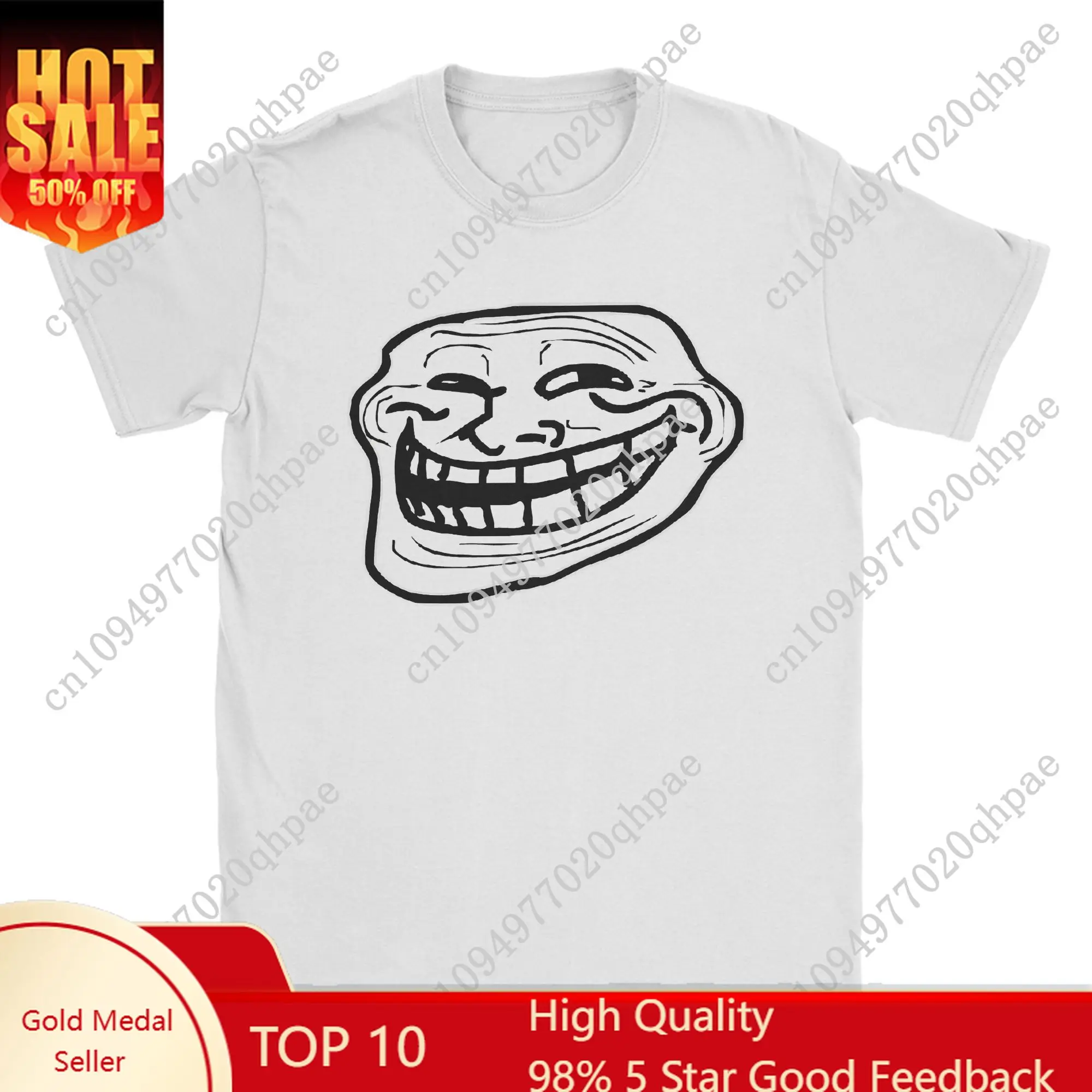 Creative Troll Face Memes Funny T-Shirt for Men Round Neck 100% Cotton T Shirt Comic Humor Short Sleeve Tees Printed Clothing
Creative Troll Face Memes Funny T-Shirt for Men Round Neck 100% Cotton T Shirt Comic Humor Short Sleeve Tees Printed Clothing