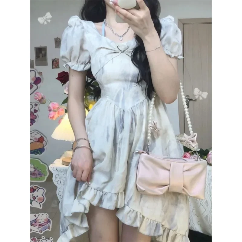 Милое сказочное платье миди с винтажным принтом и рюшами на бретельках на шнуровке, летнее платье Harajuku с короткими рукавами, тонкие вечерние платья нестандартной формы XQ307
Милое сказочное платье миди с винтажным принтом и рюшами на бретельках на шнуровке, летнее платье Harajuku с короткими рукавами, тонкие вечерние платья нестандартной формы XQ307