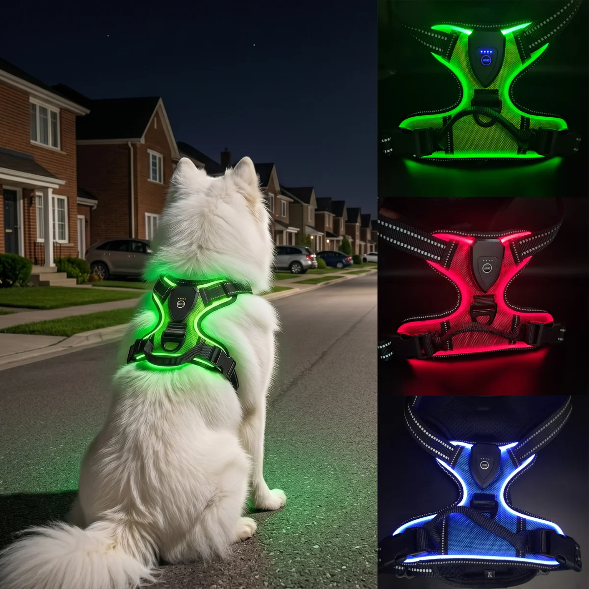 Light Up Dog Harness,Reflective Pet Harness Rechargeable,Led Dog Vest Harness for Night Walking Vest for Small Medium Large Dogs
Light Up Dog Harness,Reflective Pet Harness Rechargeable,Led Dog Vest Harness for Night Walking Vest for Small Medium Large Dogs