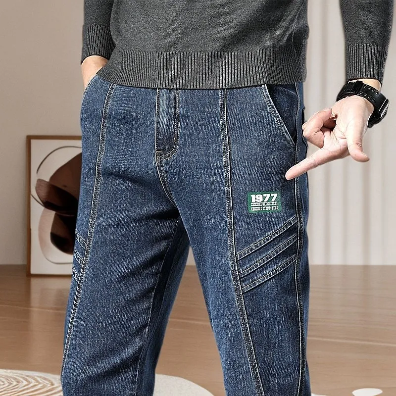 Новые мужские джинсы 2025 года из хлопкового стрейч-денима с принтом, прямые брюки, модные, в стиле пэчворк, повседневные, на все сезоны
Новые мужские джинсы 2025 года из хлопкового стрейч-денима с принтом, прямые брюки, модные, в стиле пэчворк, повседневные, на все сезоны