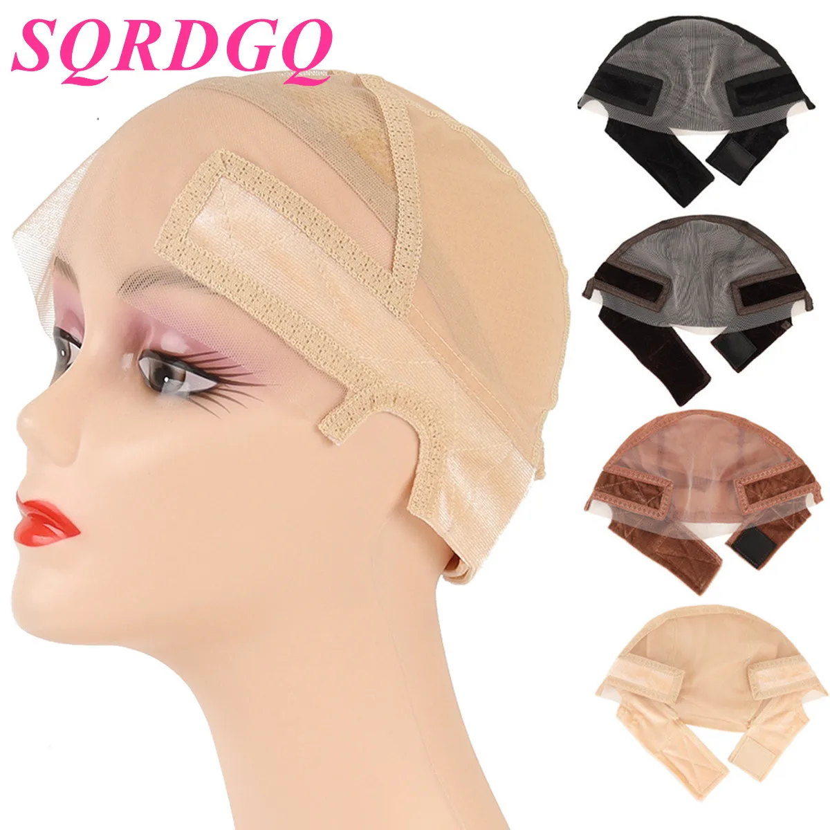 SQRDGQ Non-Slip Wig Cap with Grip Band Transparent Lace Front for Lace Wigs Adjustable Grip Cap Wig Caps with Ear-Cutouts
SQRDGQ Non-Slip Wig Cap with Grip Band Transparent Lace Front for Lace Wigs Adjustable Grip Cap Wig Caps with Ear-Cutouts