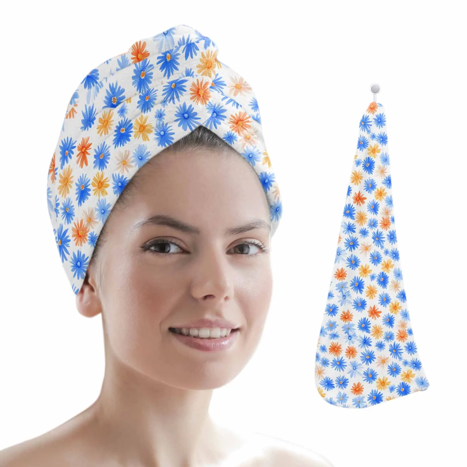 Blue Yellow Flower Vintage Watercolor Spring Style Women Hair Drying Towel Hat Shower Head Turban Quick Dry Hair Cap
Blue Yellow Flower Vintage Watercolor Spring Style Women Hair Drying Towel Hat Shower Head Turban Quick Dry Hair Cap