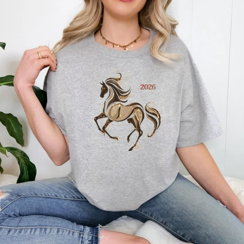 Chinese Horoscope Shirt for Horse Sign & Equestrian Lovers - 2026 Year of The Horse, Lunar New Year Zodiac Tee - Lucky Gift Tees
Chinese Horoscope Shirt for Horse Sign & Equestrian Lovers - 2026 Year of The Horse, Lunar New Year Zodiac Tee - Lucky Gift Tees