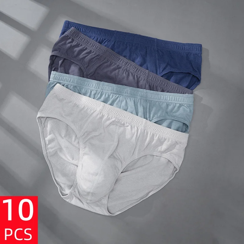 10Pcs/Lot Men's Plus Size 100% Cotton Briefs Loose Breathable Comfortable Mid-Rise Underwear XL-5XL Lingerie Underpants
10Pcs/Lot Men's Plus Size 100% Cotton Briefs Loose Breathable Comfortable Mid-Rise Underwear XL-5XL Lingerie Underpants
