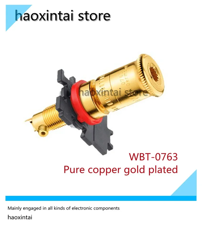 1pcs Original German WBT 0763 pure copper gold-plated version of fever speaker amplifier speaker DIY binding post in bulk
1pcs Original German WBT 0763 pure copper gold-plated version of fever speaker amplifier speaker DIY binding post in bulk