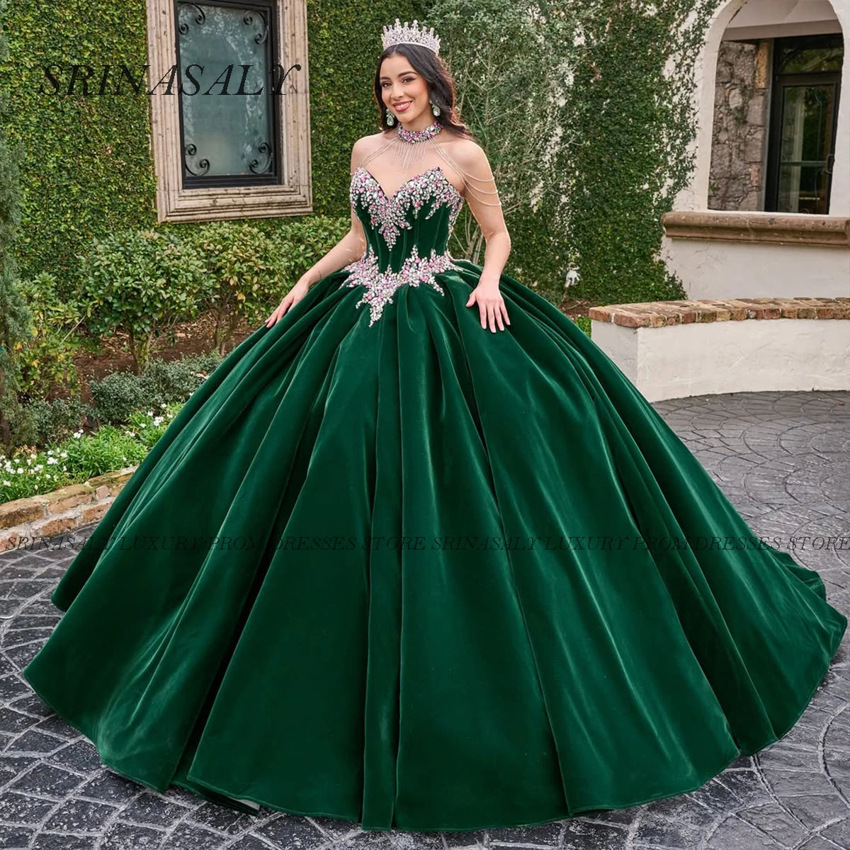 Customized Mexican Quinceanera Dress Ball Gown 3D Flowers Applique Beaded Cape Corset Sweet 16 Of Shoulder Vestidos De 15 Años
Customized Mexican Quinceanera Dress Ball Gown 3D Flowers Applique Beaded Cape Corset Sweet 16 Of Shoulder Vestidos De 15 Años