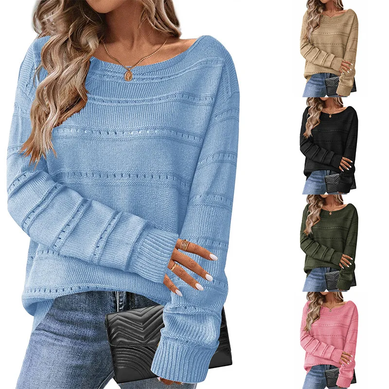 Women's Cute Long Sve Off-oulder Pullover Hollow Top iny Tead Coolmax Fiber Winter Faion Ladies Knitted Sweater
Women's Cute Long Sve Off-oulder Pullover Hollow Top iny Tead Coolmax Fiber Winter Faion Ladies Knitted Sweater