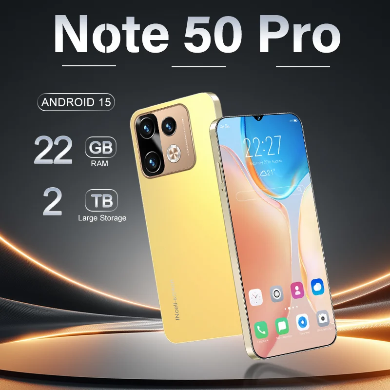 New High Quality Note 50 Pro Intelligent System 6.8" HD Standby 22GB 2TB Original 108M 6800mAh Android Dual Card
New High Quality Note 50 Pro Intelligent System 6.8" HD Standby 22GB 2TB Original 108M 6800mAh Android Dual Card