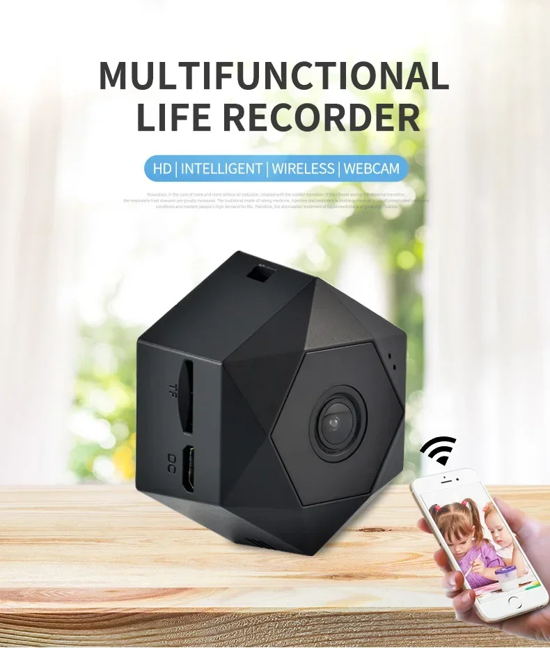 Mini Wifi Camera HD for Protection Remote Indoor Security Cam Camcorders Video Surveillance Home Wireless Monitoring Security
Mini Wifi Camera HD for Protection Remote Indoor Security Cam Camcorders Video Surveillance Home Wireless Monitoring Security
