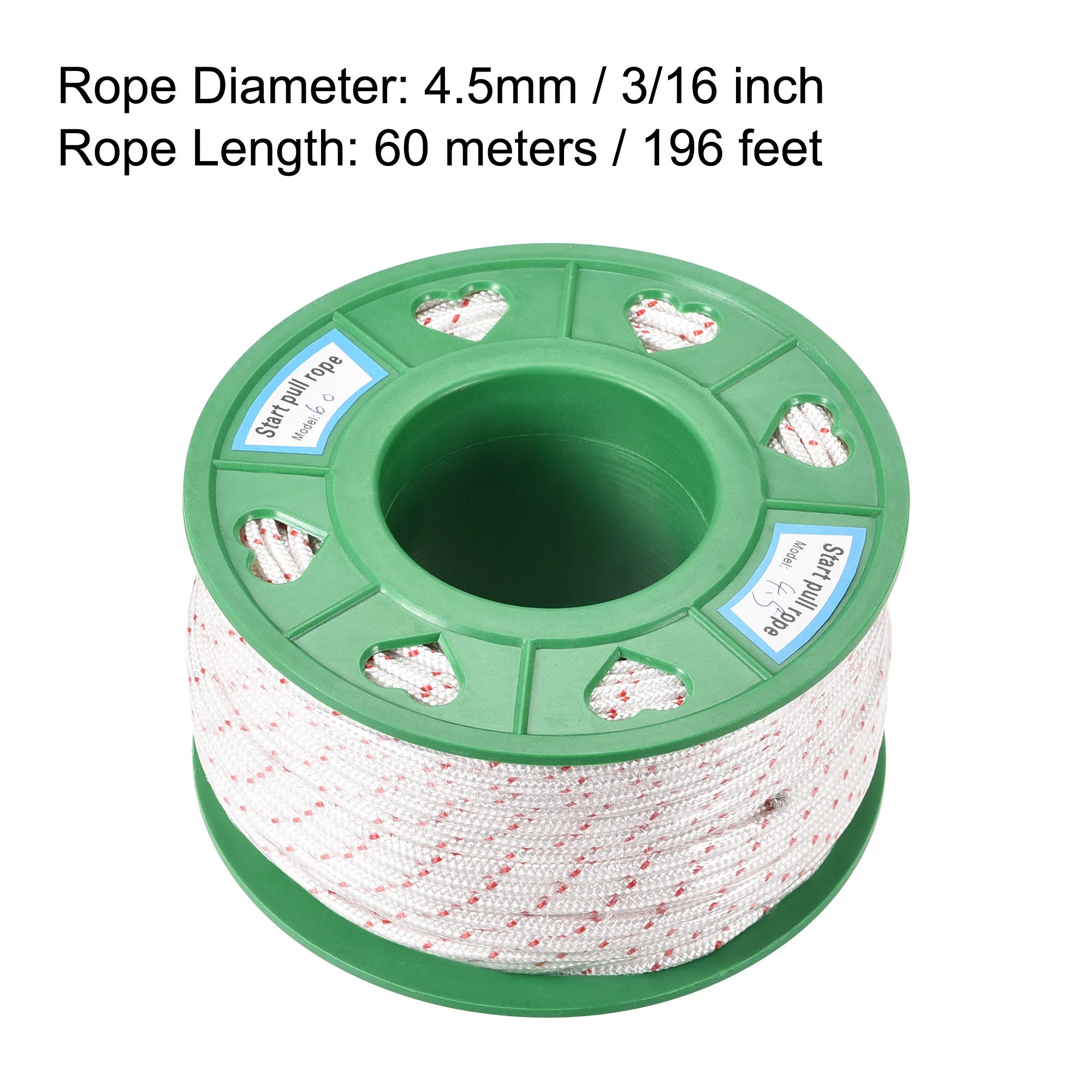 1pc Recoil Starter Rope 4.5mm Dia 60m Polyester Pull Cord White Red Pull Starter Rope for Lawn Mower Trimmer Engine Garden Tools
1pc Recoil Starter Rope 4.5mm Dia 60m Polyester Pull Cord White Red Pull Starter Rope for Lawn Mower Trimmer Engine Garden Tools