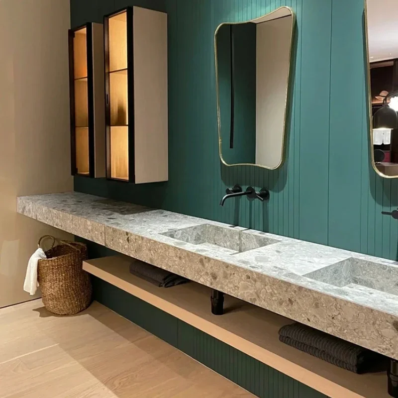 Cobble water mill double wall-mounted hand wash face wash table upper and lower basin sink
Cobble water mill double wall-mounted hand wash face wash table upper and lower basin sink