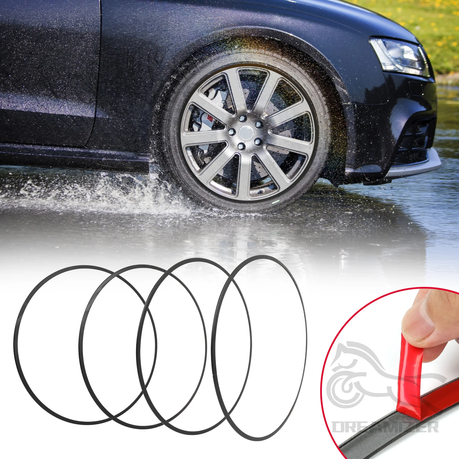 4PCS R18 R19 R20 Automotive Alloy Wheel Protector Ring Anti-Scratch HubCap Patch Full Rim Cover Accessories Red Black
4PCS R18 R19 R20 Automotive Alloy Wheel Protector Ring Anti-Scratch HubCap Patch Full Rim Cover Accessories Red Black