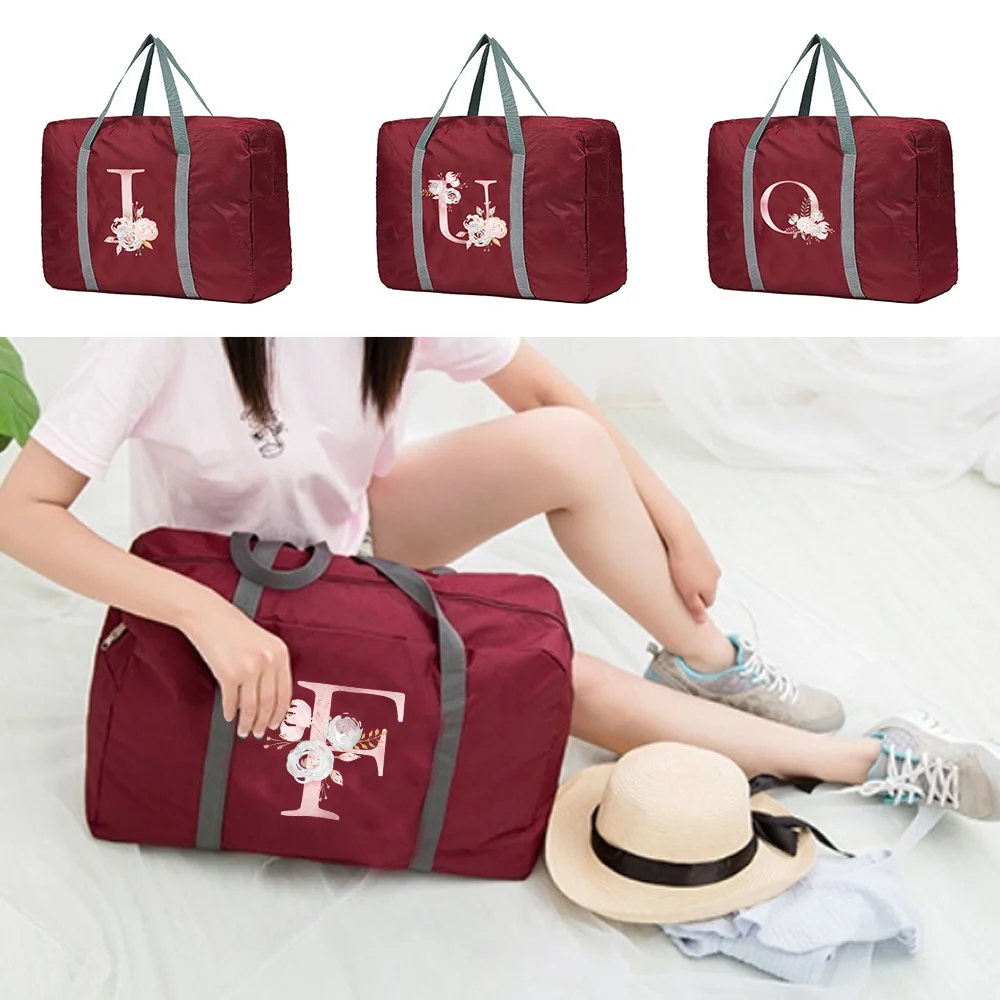 Travel Bag Unisex Foldable Handbags Organizers Large Capacity Portable Luggage Bag Pink Flower Letter Pattern Travel Accessories
Travel Bag Unisex Foldable Handbags Organizers Large Capacity Portable Luggage Bag Pink Flower Letter Pattern Travel Accessories