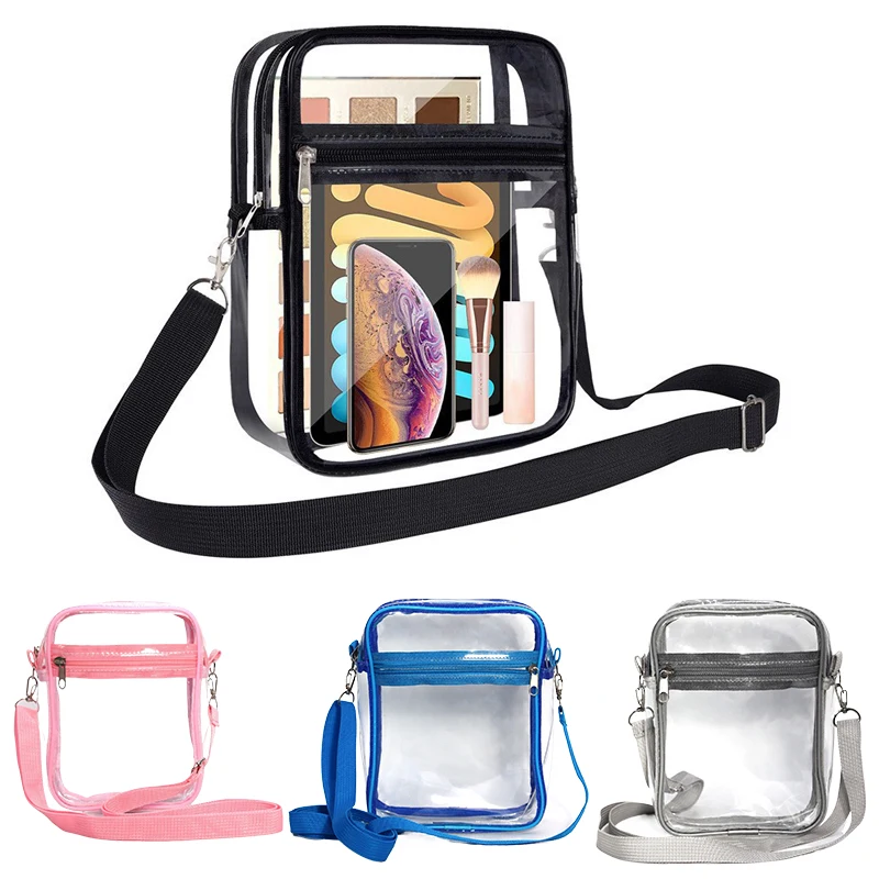 Fashion Simple Transparent PVC Crossbody Bag Clear Waterproof Shoulder Bag Travel Cosmetic Bags Toiletries Storage Bags
Fashion Simple Transparent PVC Crossbody Bag Clear Waterproof Shoulder Bag Travel Cosmetic Bags Toiletries Storage Bags