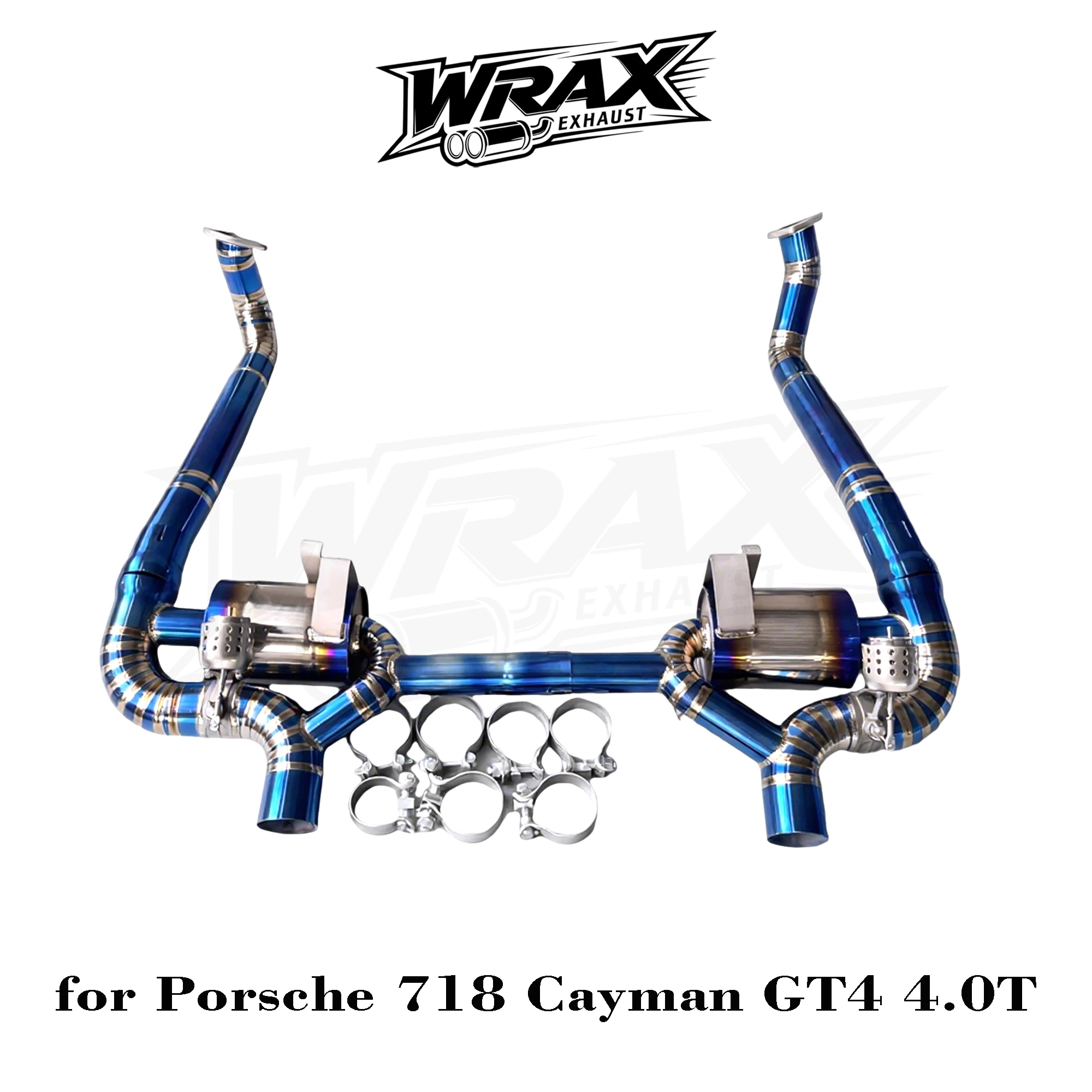 WRAX Premium Titanium Catback for Porsche 718 GT4 4.0T 2019+ Baked Blue Dual-Exit Valve Control Deep Tone Performance Upgrade
WRAX Premium Titanium Catback for Porsche 718 GT4 4.0T 2019+ Baked Blue Dual-Exit Valve Control Deep Tone Performance Upgrade