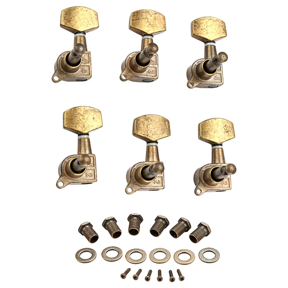 6 Pcs Metal Guitar Pegs for Beginners Small Tuner Tools Instrument Parts Guitars Tuning Accessories Suitable Most Guitar Heads
6 Pcs Metal Guitar Pegs for Beginners Small Tuner Tools Instrument Parts Guitars Tuning Accessories Suitable Most Guitar Heads