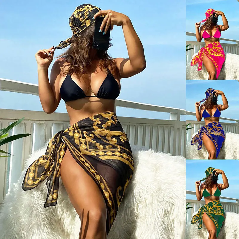 Women's New Retro Positioning Printing Sexy Mini Bikini Swimsuit Girl Apron Gauze Three -Pieces Brazilian Beach Holiday Swimwear
Women's New Retro Positioning Printing Sexy Mini Bikini Swimsuit Girl Apron Gauze Three -Pieces Brazilian Beach Holiday Swimwear
