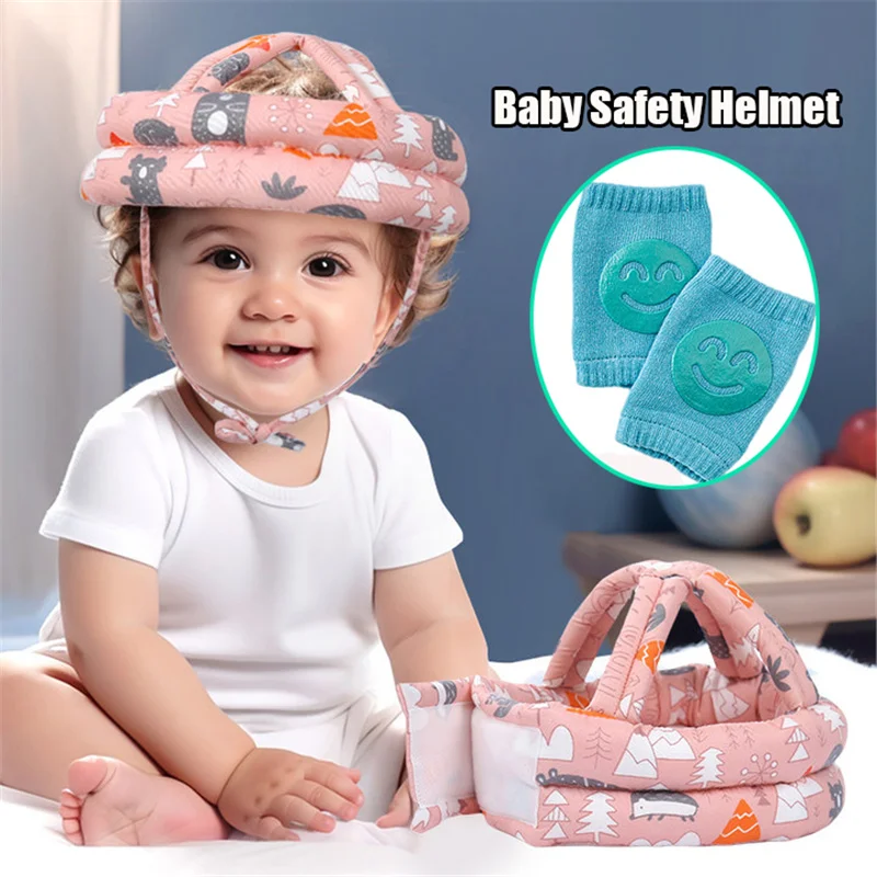 No Bumps Baby Safety Helmet Summer Mesh Infant Head Cushion Bumper Bonnet With Knee Pad Baby Head Protector For Crawling Walking
No Bumps Baby Safety Helmet Summer Mesh Infant Head Cushion Bumper Bonnet With Knee Pad Baby Head Protector For Crawling Walking
