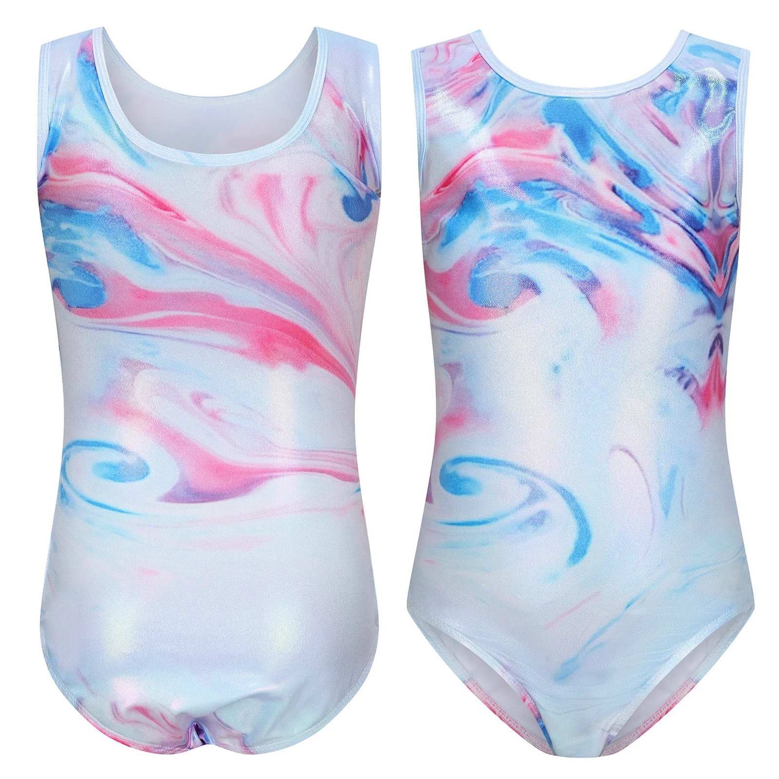 Girls Ballet Dance Performance Outfits Gymnastics Outfits Metallic Sleeveless Printed Leotard&Elastic Waistband Shorts+Hair Band
Girls Ballet Dance Performance Outfits Gymnastics Outfits Metallic Sleeveless Printed Leotard&Elastic Waistband Shorts+Hair Band