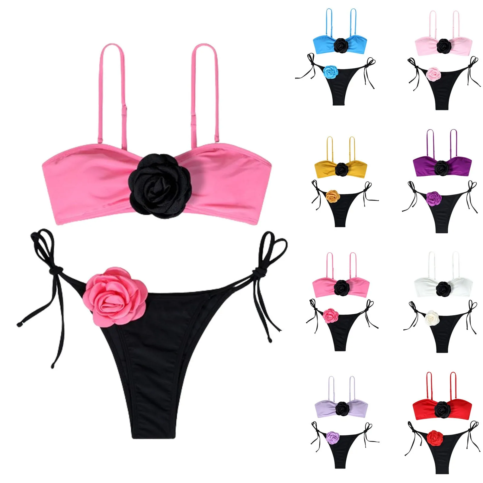 Women'S Bikinis Set Solid Swimwear Sense Bikini With Chest Pad No Steel Bra Swimwear Sexy Woman Swimsuits 2025 Beach Outfits
Women'S Bikinis Set Solid Swimwear Sense Bikini With Chest Pad No Steel Bra Swimwear Sexy Woman Swimsuits 2025 Beach Outfits