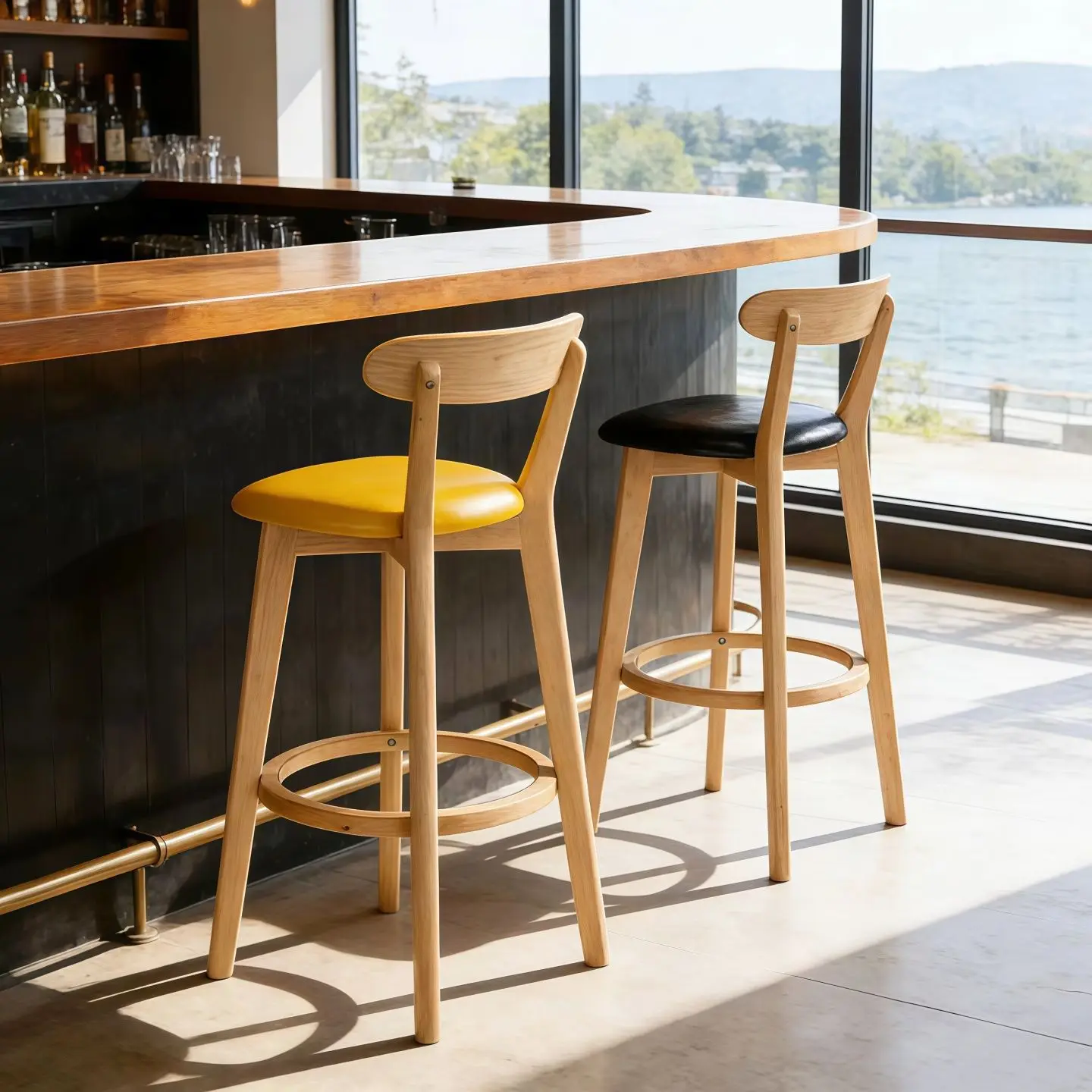 DSA solid wood bar chair home backrest chair high stool modern simple milk tea shop bar stool
DSA solid wood bar chair home backrest chair high stool modern simple milk tea shop bar stool