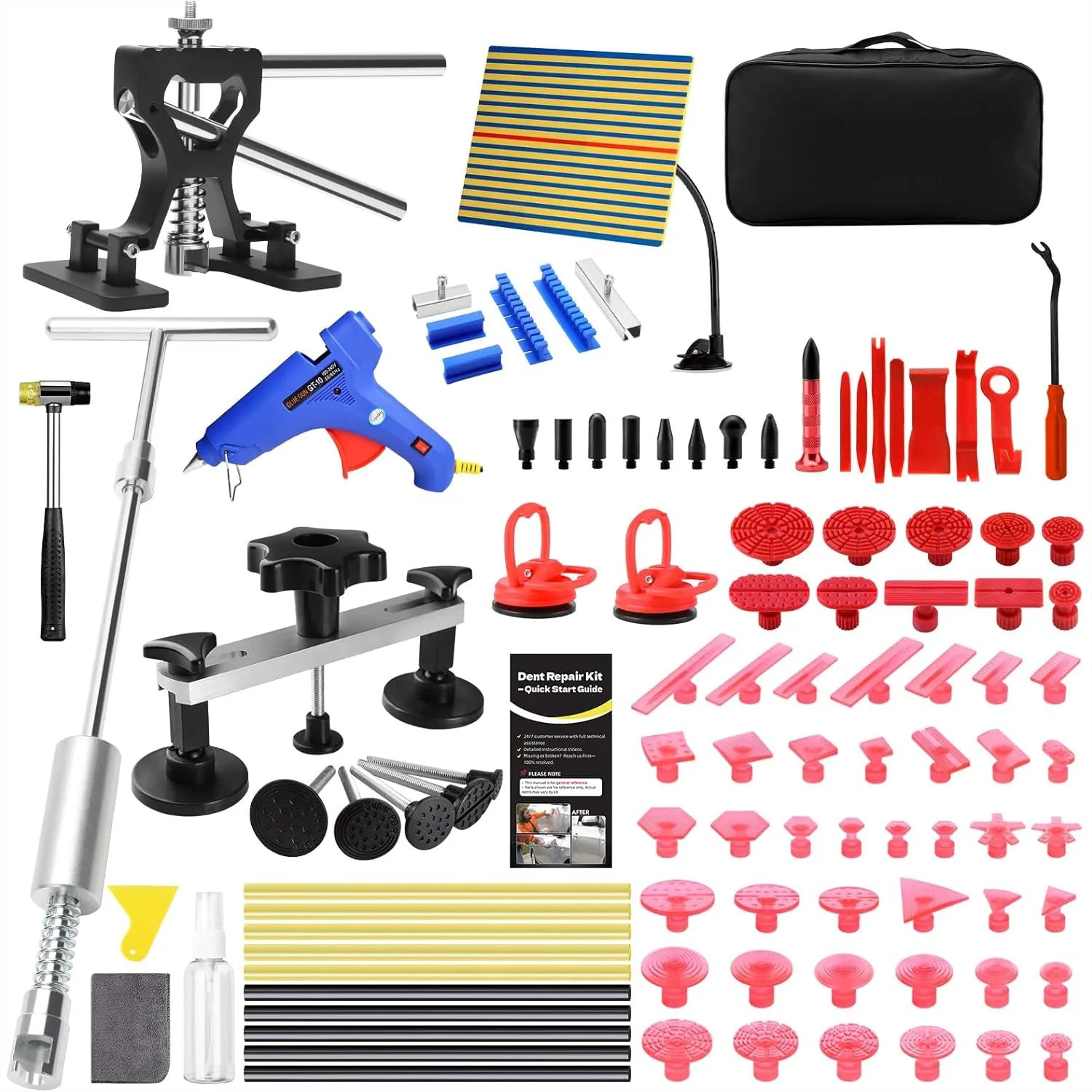Car Dent Puller Kit with Dent Line Board, Lightweight Lifter, Rubber Hammer & Trim Removal Tools for Paintless Dent Repair on
Car Dent Puller Kit with Dent Line Board, Lightweight Lifter, Rubber Hammer & Trim Removal Tools for Paintless Dent Repair on