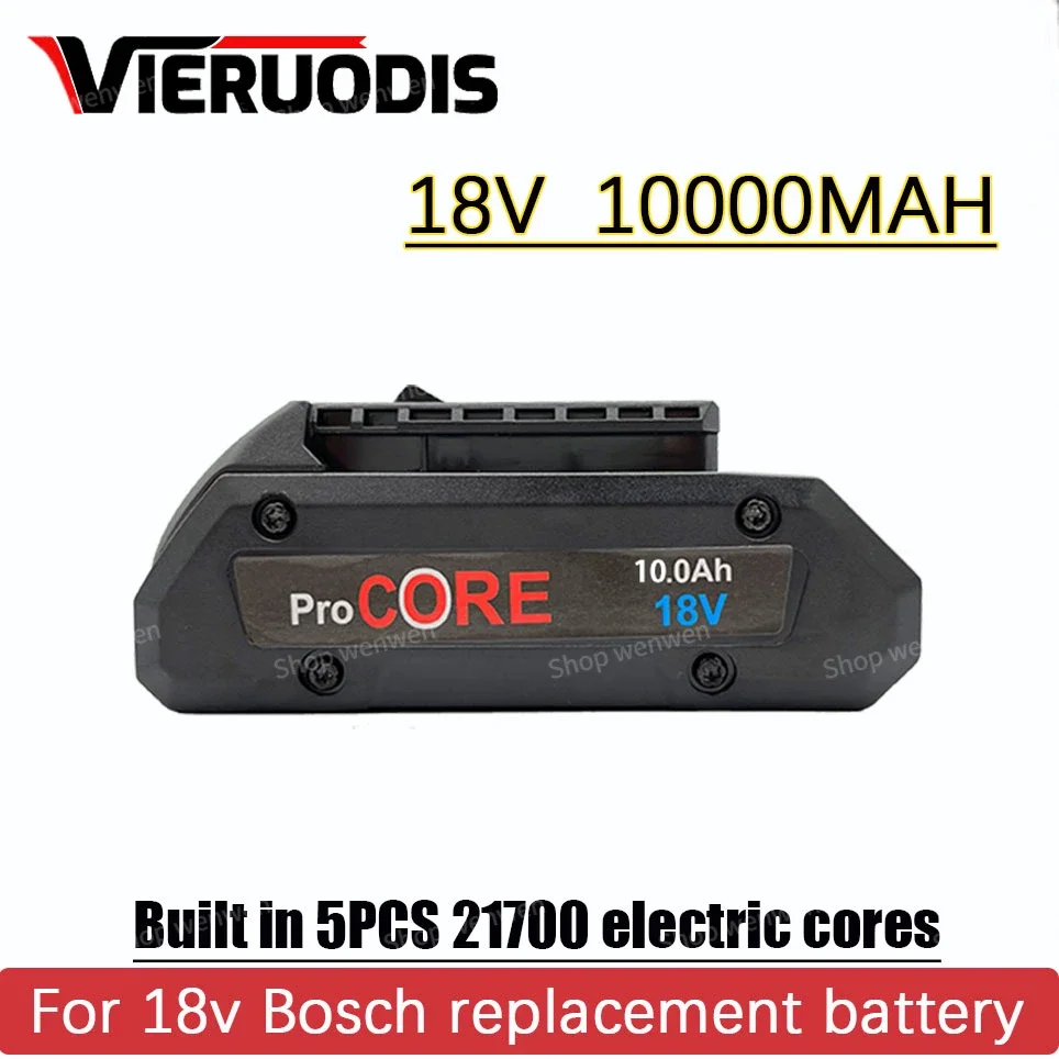 For Bosch 18V 10.0AH ProCORE Replacement Battery for Bosch Professional System Cordless Tools BAT609 BAT618 GBA18V80 21700 Cell
For Bosch 18V 10.0AH ProCORE Replacement Battery for Bosch Professional System Cordless Tools BAT609 BAT618 GBA18V80 21700 Cell