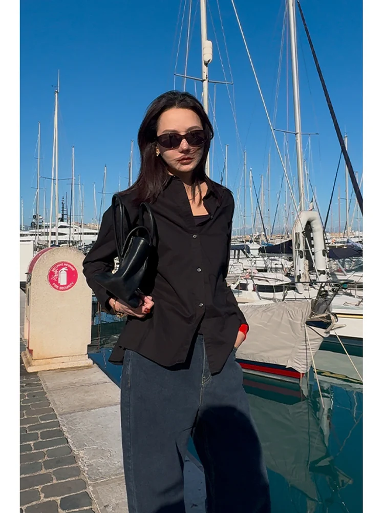 Женская приталенная рубашка TFA Basic из премиального хлопка с длинным рукавом, синяя, для офиса и повседневной носки, весна 2026
Женская приталенная рубашка TFA Basic из премиального хлопка с длинным рукавом, синяя, для офиса и повседневной носки, весна 2026