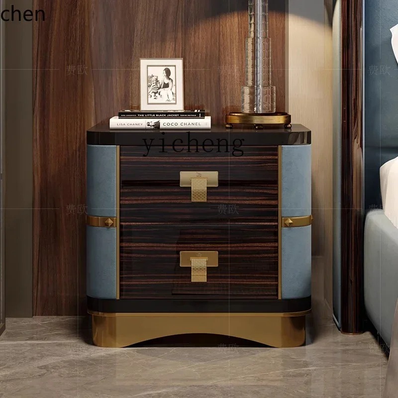 PYH light luxury bedside cabinet green leather surface bedroom bedside storage cabinet
PYH light luxury bedside cabinet green leather surface bedroom bedside storage cabinet