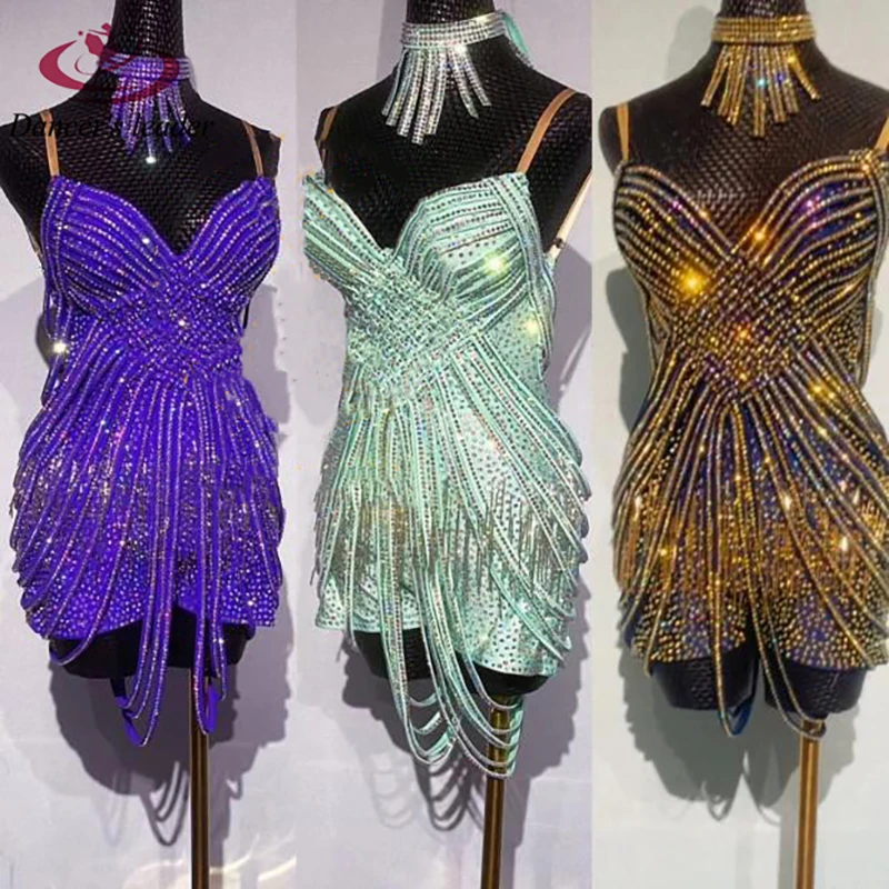 Latin Dance Dress High-end Customized Sexy Sling Line Feeling Catkins Cha-cha Tango Female Adult Stage Professional Clothing
Latin Dance Dress High-end Customized Sexy Sling Line Feeling Catkins Cha-cha Tango Female Adult Stage Professional Clothing