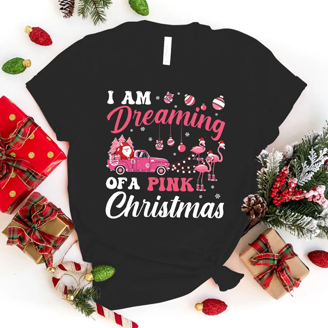 New I Am Dreaming Of A Pink Christmas Letter Print T-Shirt Women'S Fashion Casual Summer Cool Shirs Unisex I Am Dreaming tops
New I Am Dreaming Of A Pink Christmas Letter Print T-Shirt Women'S Fashion Casual Summer Cool Shirs Unisex I Am Dreaming tops