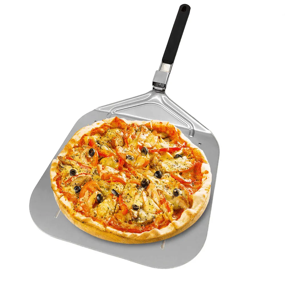 Stainless Steel Rectangular Pizza Shovel with Foldable Handle Pizza Turning Shovel Non-Stick Multi-function for Baking
Stainless Steel Rectangular Pizza Shovel with Foldable Handle Pizza Turning Shovel Non-Stick Multi-function for Baking