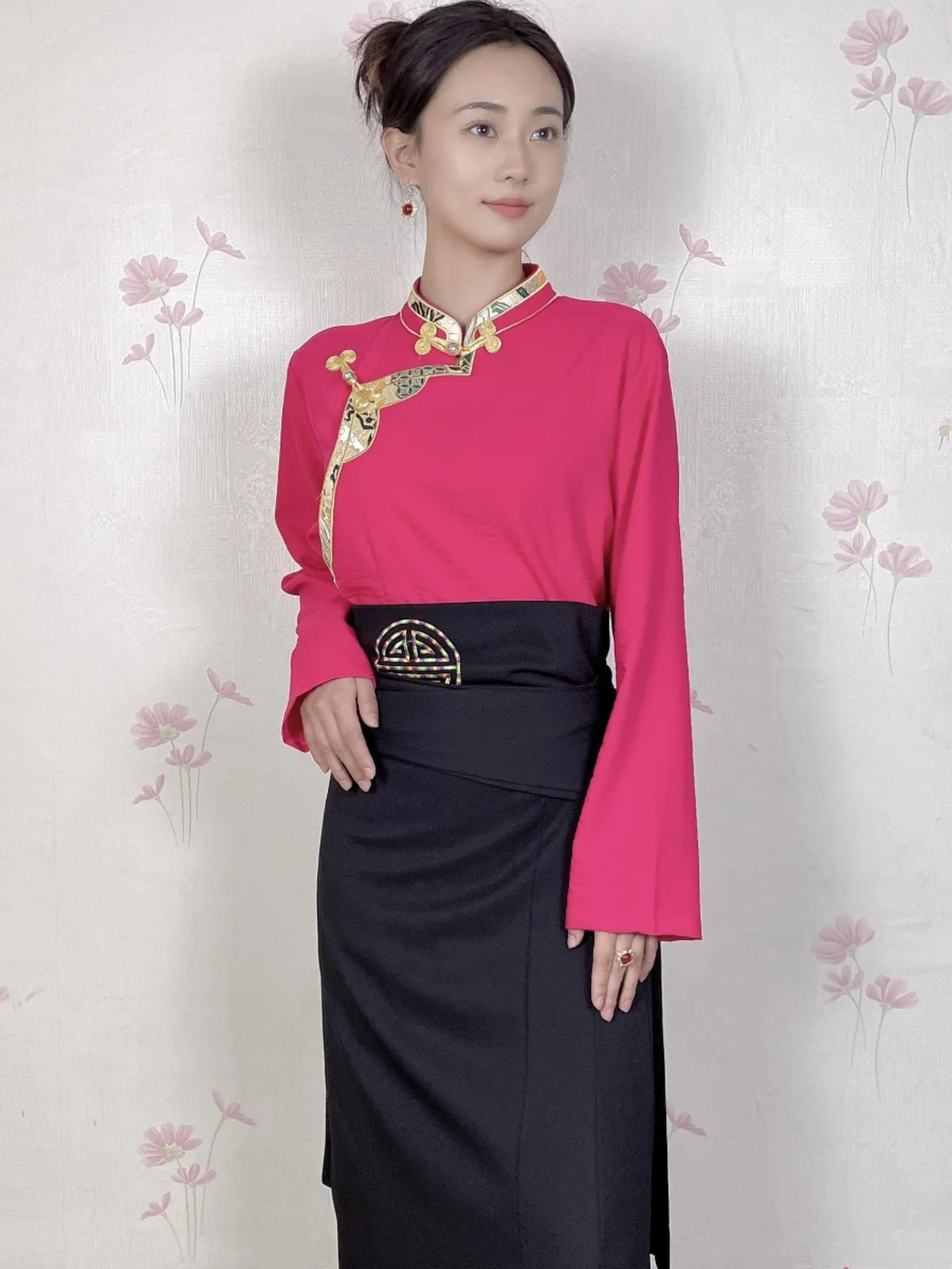 Tibetan Wrap Skirt Fashion Dance Tibet Guozhuang Square Dancing Dress Double Sleeve Fake Robe Performance
Tibetan Wrap Skirt Fashion Dance Tibet Guozhuang Square Dancing Dress Double Sleeve Fake Robe Performance