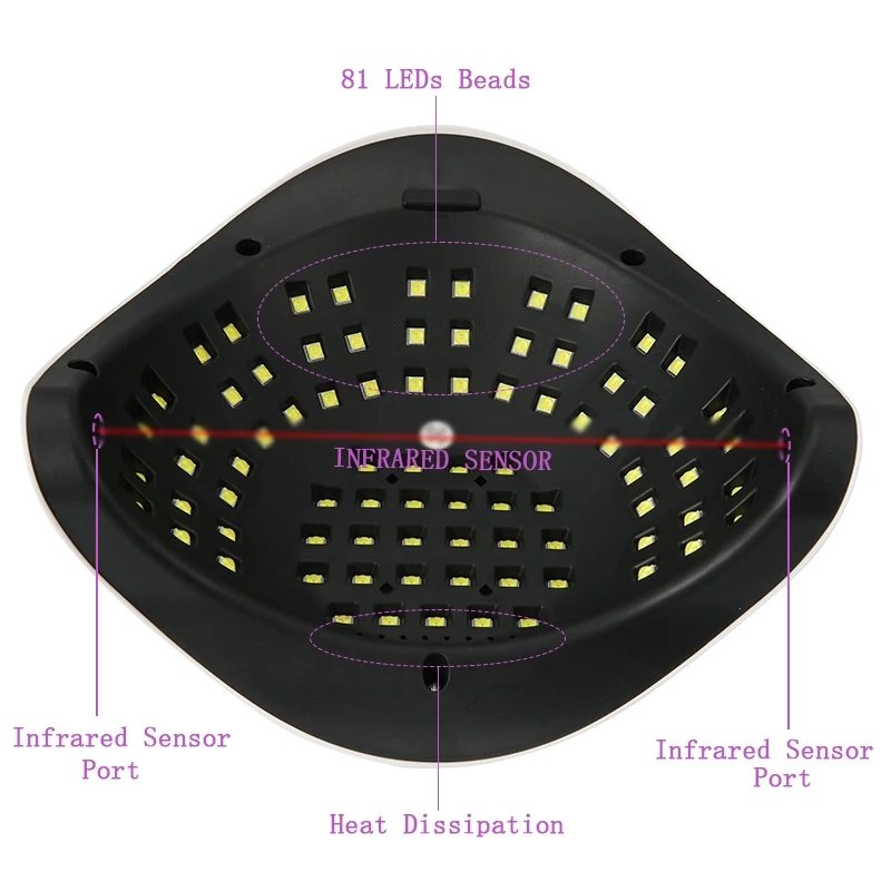 SUN X23MAX Professional 81LEDs UV LED Nail Lamp Dryer for Nail Gel Polish Drying
SUN X23MAX Professional 81LEDs UV LED Nail Lamp Dryer for Nail Gel Polish Drying