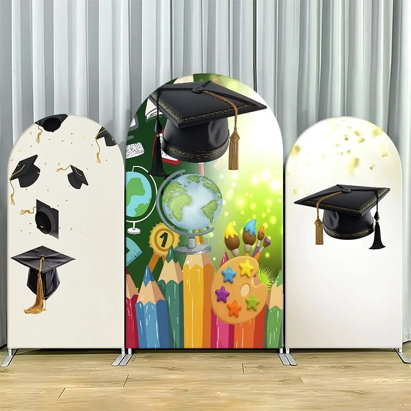 Arch Backdrop Cover Single Side Graduation Colorful Pencils Globe Caps Academic Party Decoration Photo Booth Background Event
Arch Backdrop Cover Single Side Graduation Colorful Pencils Globe Caps Academic Party Decoration Photo Booth Background Event