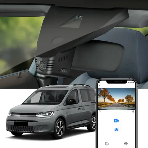 FITCAMX 4K Dashcam for Volkswagen VW Caddy 2021 2022 2023 2024 2025, OEM Style Car DVR Camera with Night Vision, Easy to Install