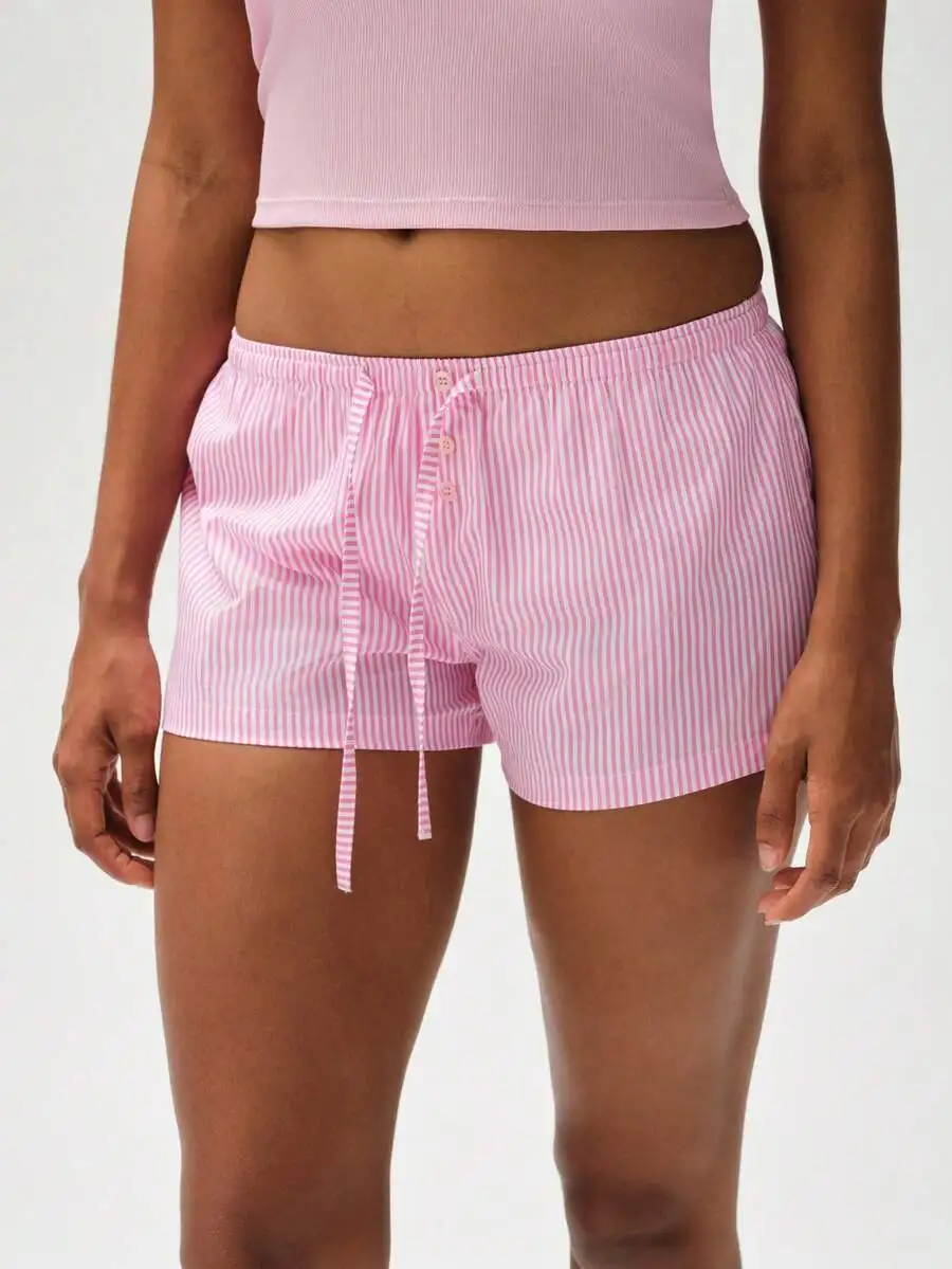 Classic Striped Lounge Shorts With Adjustable Drawstring Waist Soft Breathable Fabric Lightweight Summer Casual Bottoms
Classic Striped Lounge Shorts With Adjustable Drawstring Waist Soft Breathable Fabric Lightweight Summer Casual Bottoms