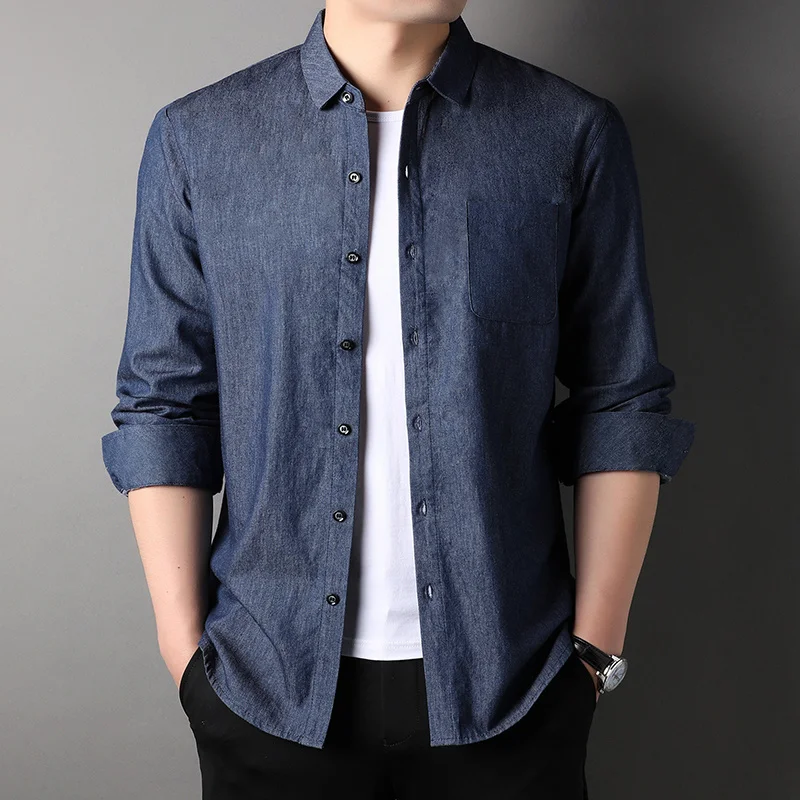 2023 Spring New Men's Fashion Denim Long-sleeved Shirt 100% Cotton Classic Casual High Quality Male Brand Clothing
2023 Spring New Men's Fashion Denim Long-sleeved Shirt 100% Cotton Classic Casual High Quality Male Brand Clothing